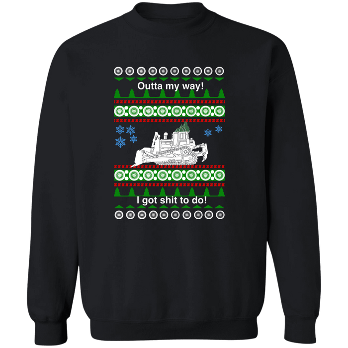 Bulldozer ugly christmas sweater sweatshirt