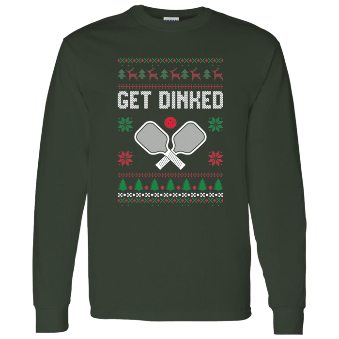 Get Dinked Pickleball Ugly Christmas "sweater" long sleeve t-shirt