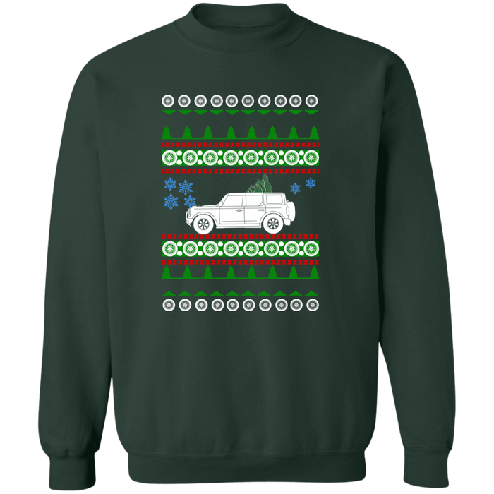 2021+ Ford Bronco 4 Door Ugly Christmas Sweater Sweatshirt