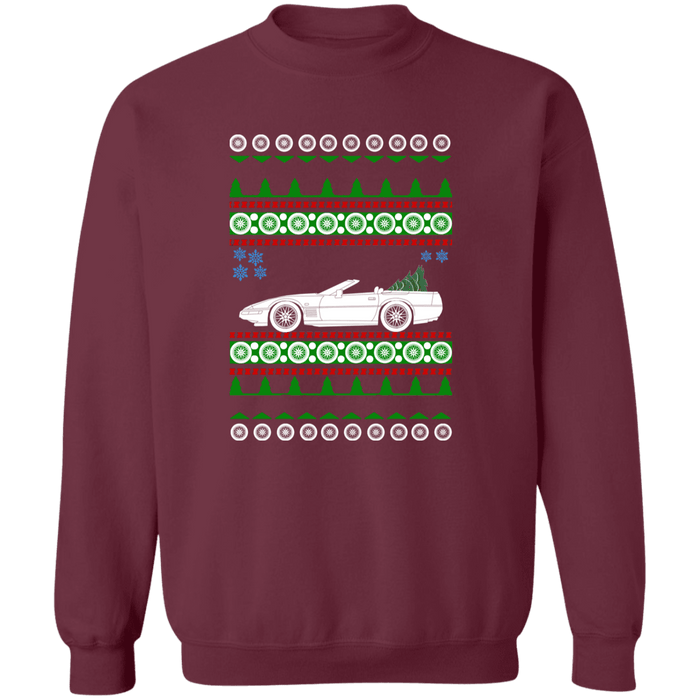 Corvette C4 Convertible Ugly Christmas Sweater Sweatshirt