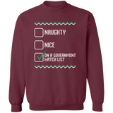 On a government watchlist  Ugly Christmas Sweater Sweatshirt
