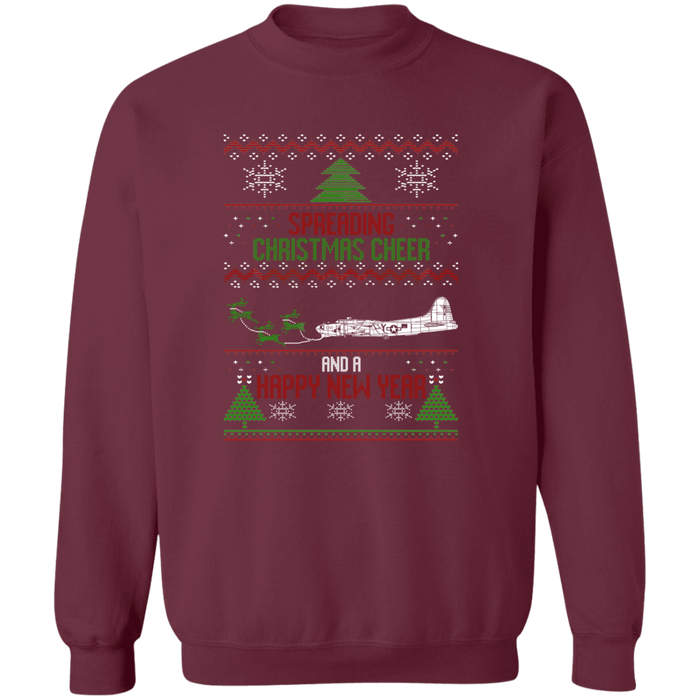 B-17 Airplane Military Aircraft Ugly Christmas Sweater