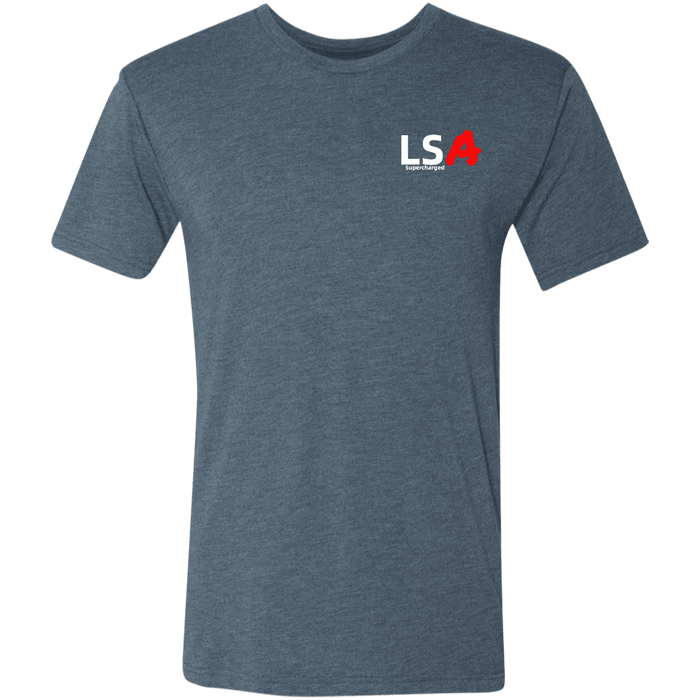 Supercharged LSA Engine Blueprint Series Tri-blend T-shirt Front Logo and Rear Print