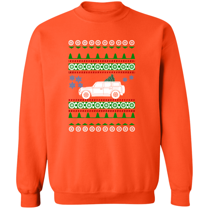 2021+ Ford Bronco 4 Door Ugly Christmas Sweater Sweatshirt