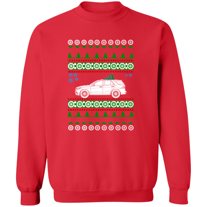 German SUV Like a 2011-2019 Mercedes GLE 350 Ugly Christmas Sweater Jumper