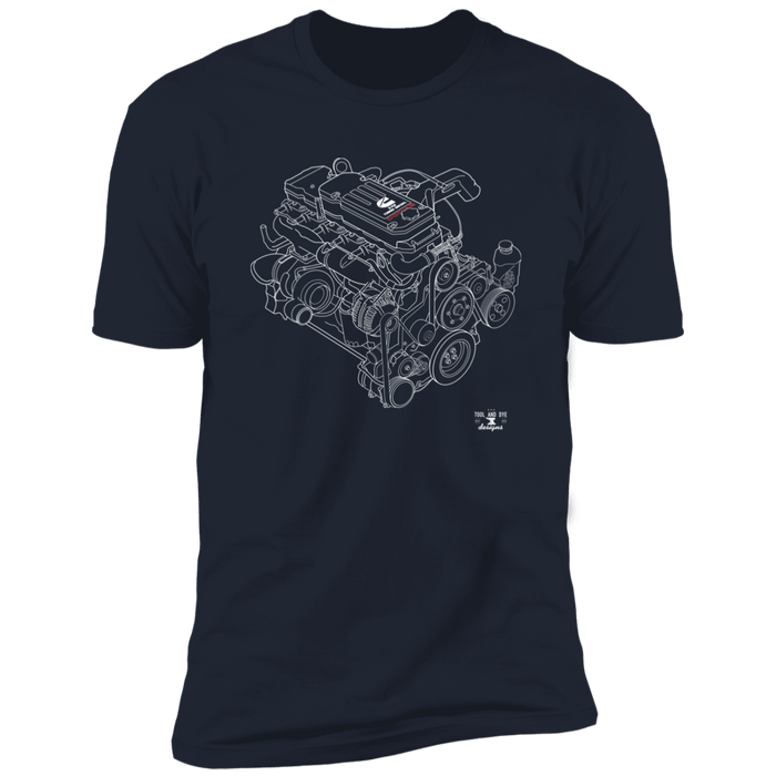 Engine Blueprint Series like a Cummins Turbo Diesel 24V T-shirt