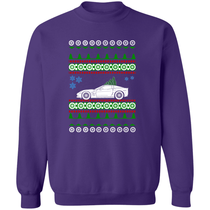 Corvette C6 Green Tree Ugly Christmas Sweater Sweatshirt