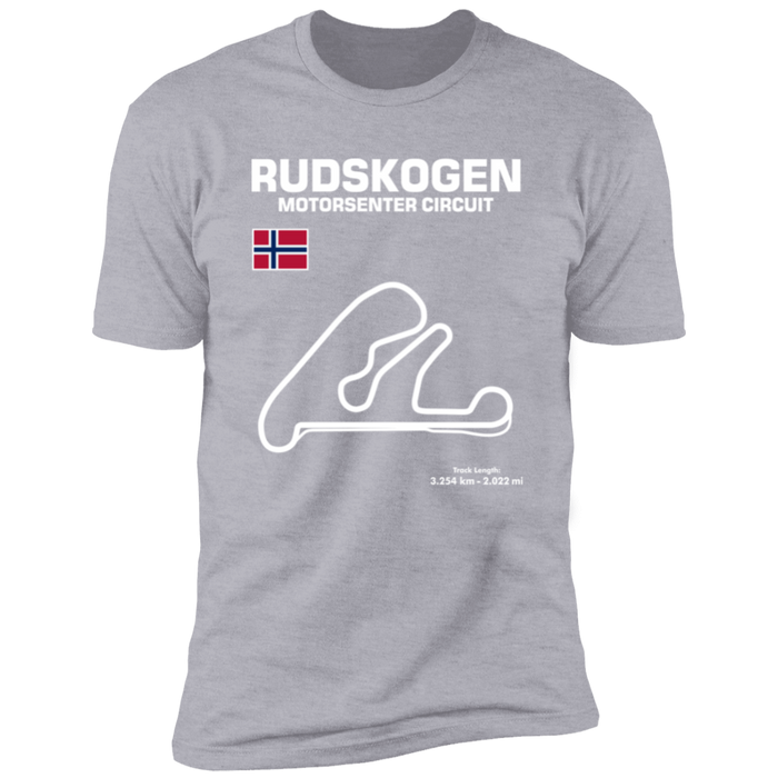 Track Outline Series Rudskogen Motorsenter Circuit T-shirt