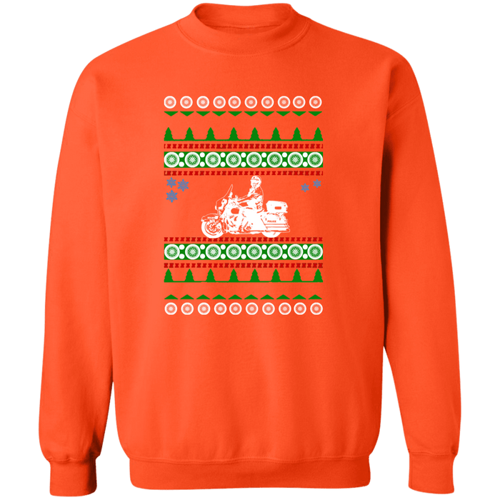 Police Motorcycle Cop Ugly Christmas Sweater Sweatshirt