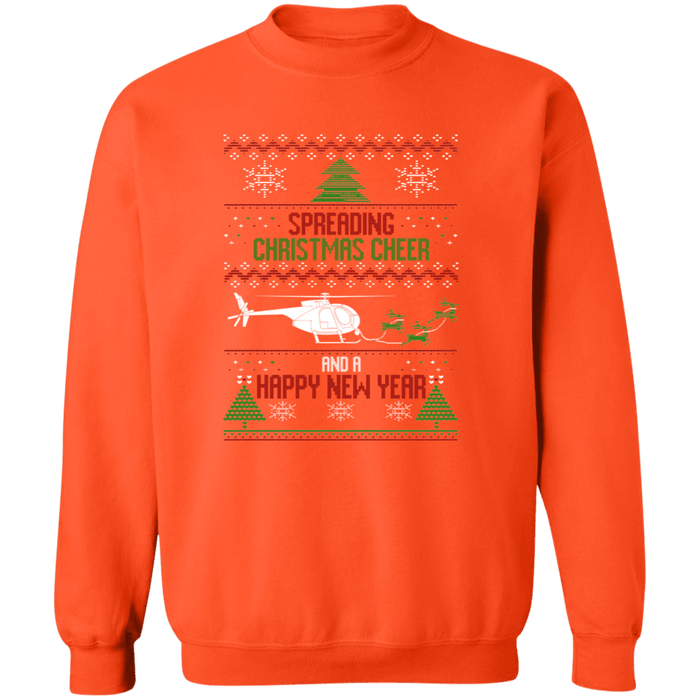 AH-6 Helicopter  Ugly Christmas Sweater Sweatshirt