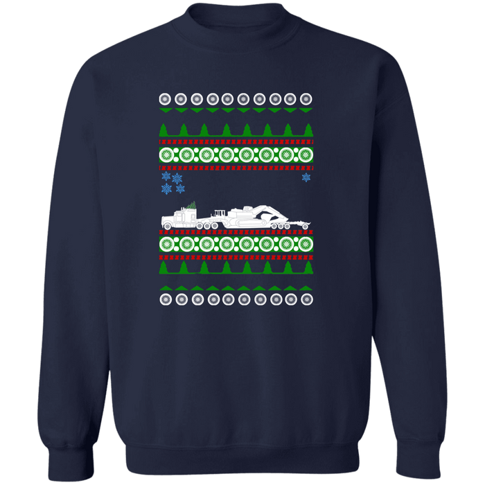 Truck Driver Heavy Equipment Ugly Christmas Sweater Sweatshirt