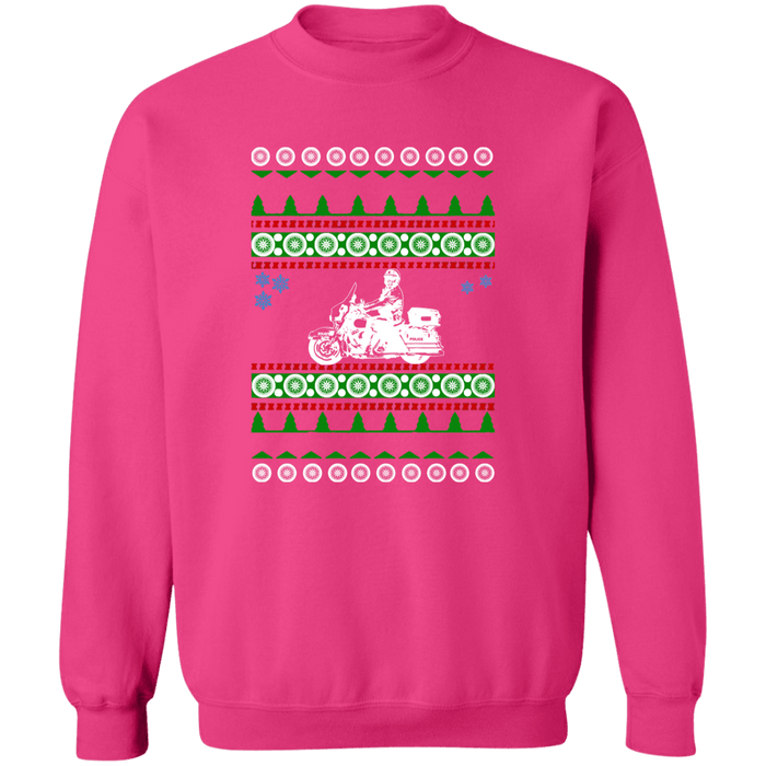 Police Motorcycle Cop Ugly Christmas Sweater Sweatshirt