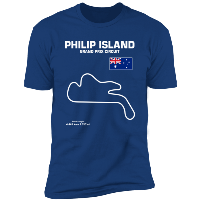 Track Outline Series Philip Island Grand Prix Circuit t-shirt