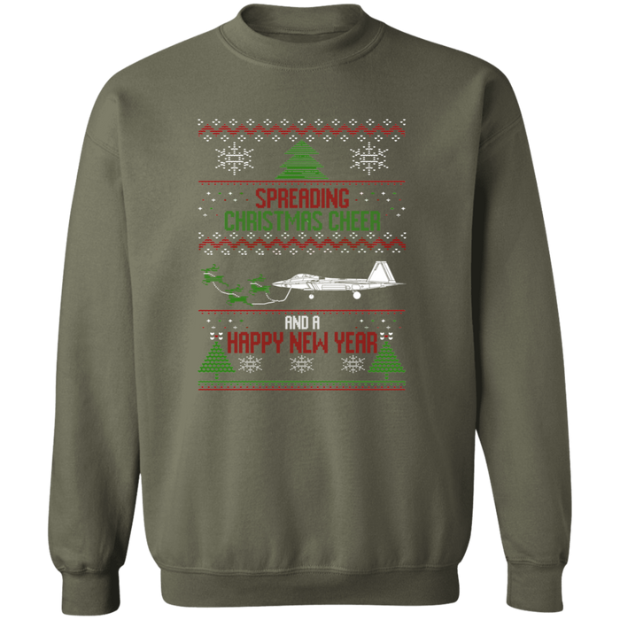 F-22 Raptor Military Airplane Fighter Jet Ugly Christmas Sweater