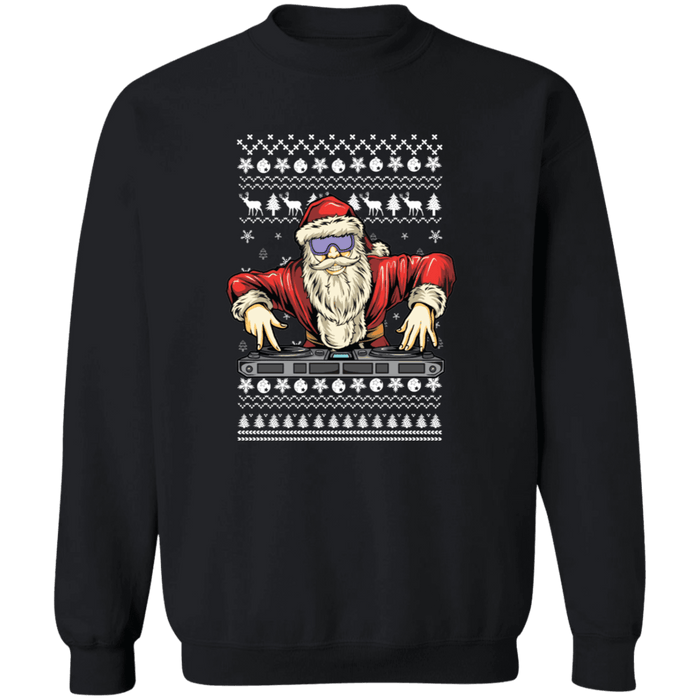 Santa DJ Disc Jockey Ugly Christmas Sweater Sweatshirt