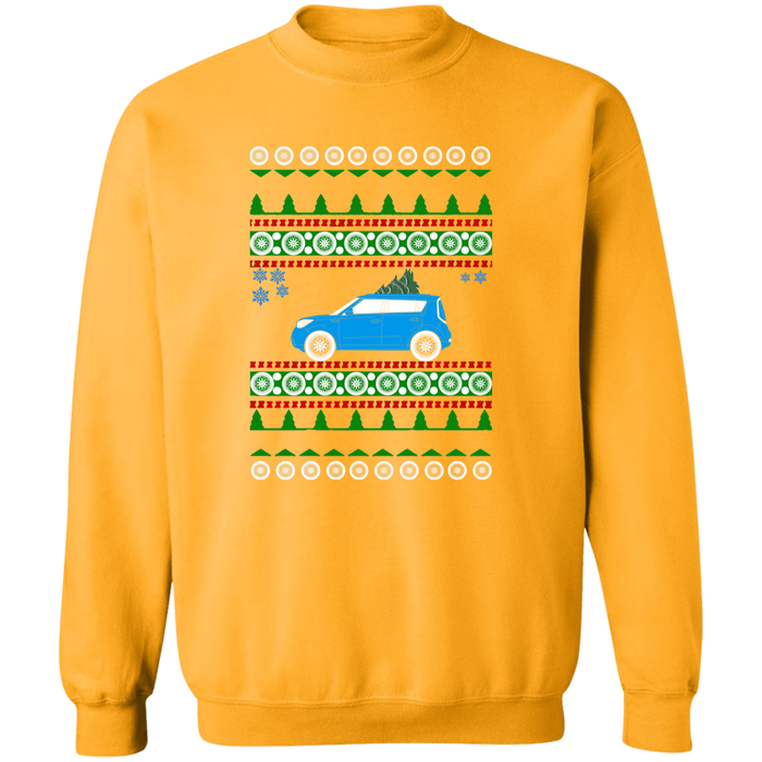 Kia Soul Blue Custom Ugly Christmas Sweater Jumper v2