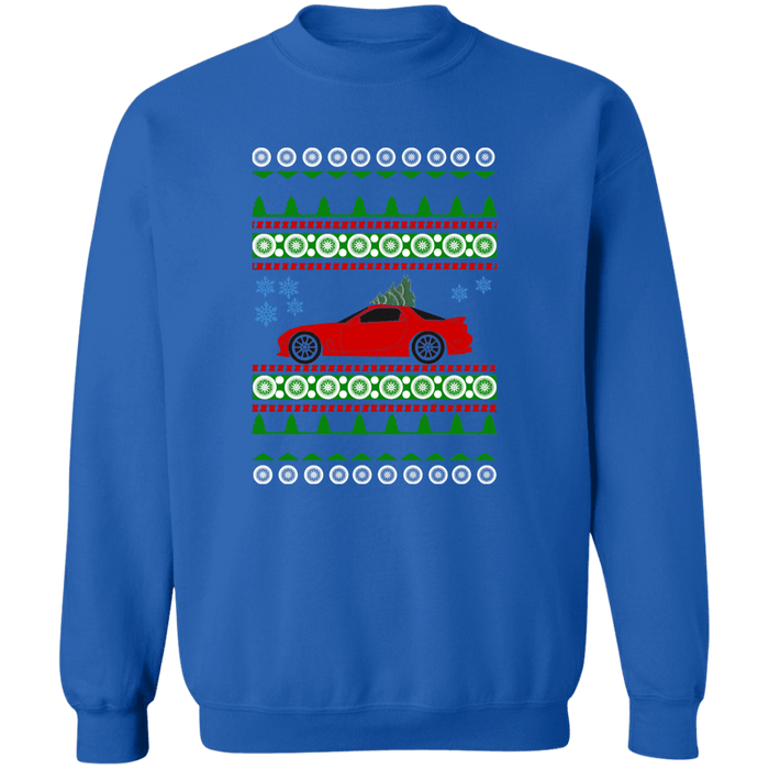 Mazda RX-7 3rd gen FD Ugly Christmas Sweater Sweatshirt (red car)