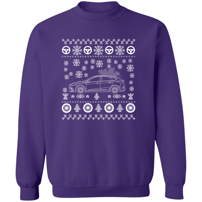 Ford Focus RS 2018+ V2 Ugly Christmas Sweater Sweatshirt