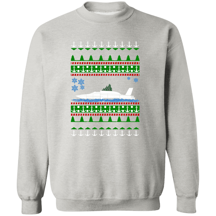 Hydroplane Race Boat Ugly Christmas Sweater Sweatshirt
