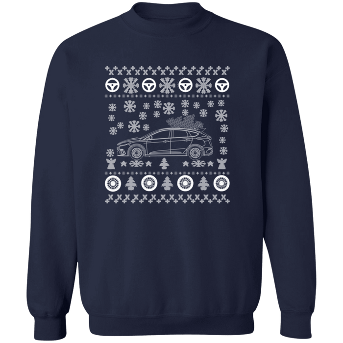 Ford Focus RS 2018+ V2 Ugly Christmas Sweater Sweatshirt