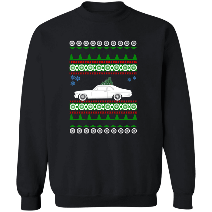 Hot Rod like a 1968 3rd gen Nova Ugly Christmas Sweater Sweatshirt