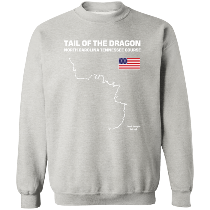 Tail of the Dragon and Back of the Dragon Outline Sweatshirt front and rear print