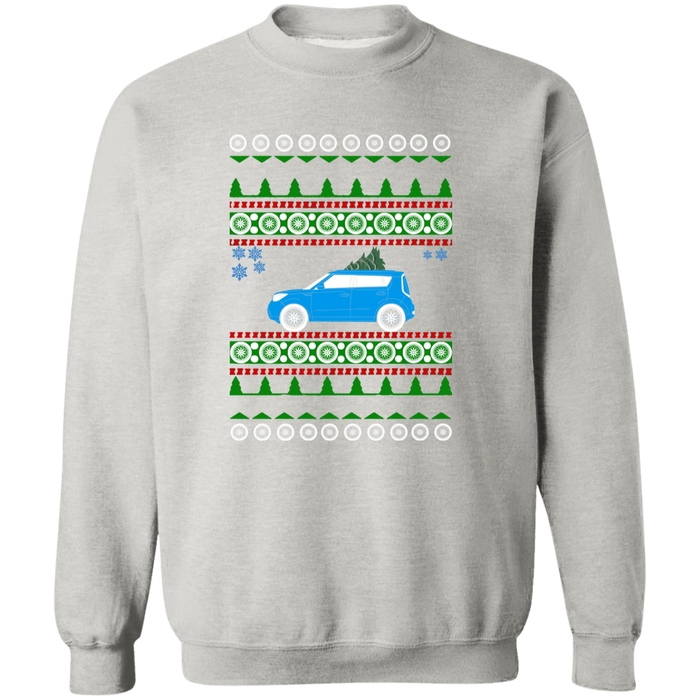 Kia Soul Blue Custom Ugly Christmas Sweater Jumper v2