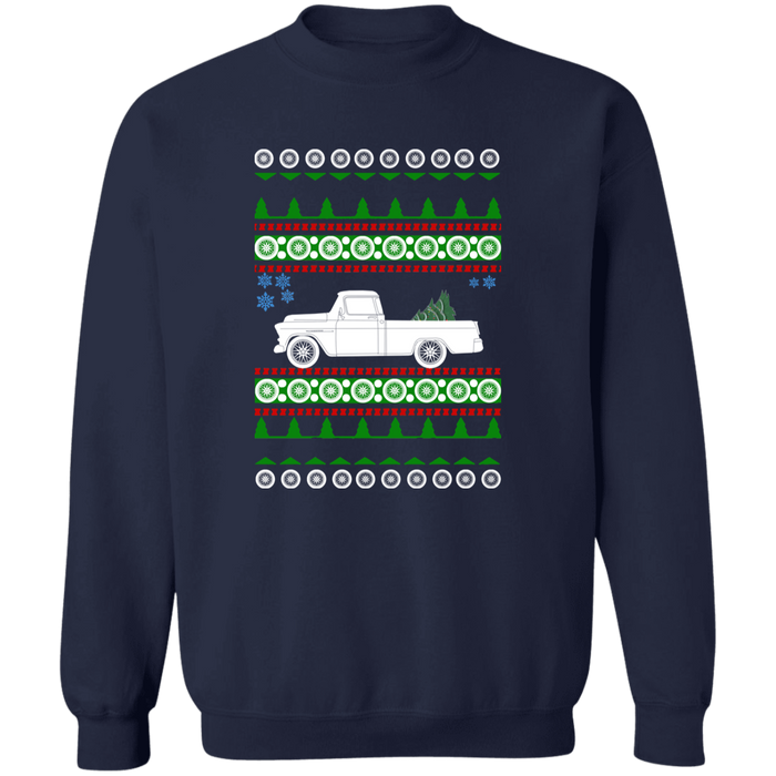 Chevy Truck Cameo 1955-1959 Ugly Christmas Sweater Sweatshirt