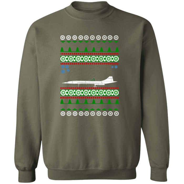 Concorde Airplane Ugly Christmas Sweater Sweatshirt