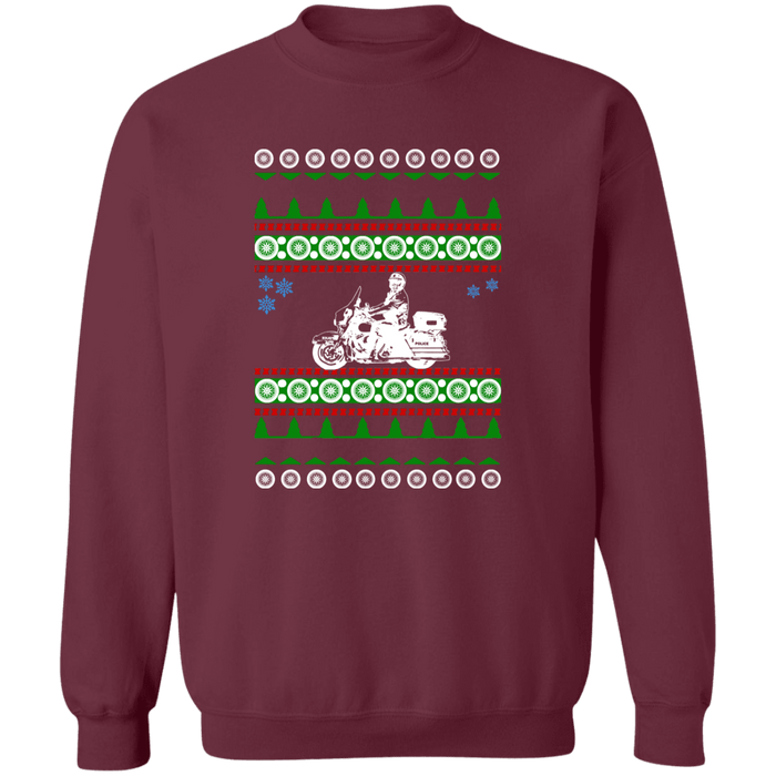 Police Motorcycle Cop Ugly Christmas Sweater Sweatshirt