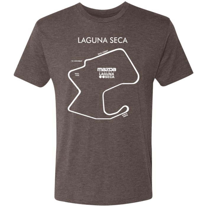 Track Outline Series Laguna Seca Mazda Raceway Tri-Blend T-shirt