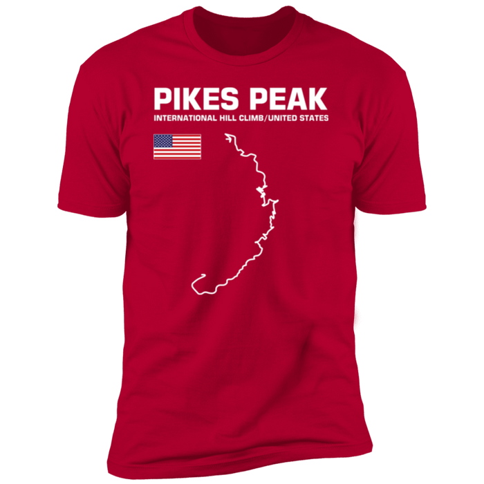 Track Outline Series Pikes Peak Hill Climb front and rear print