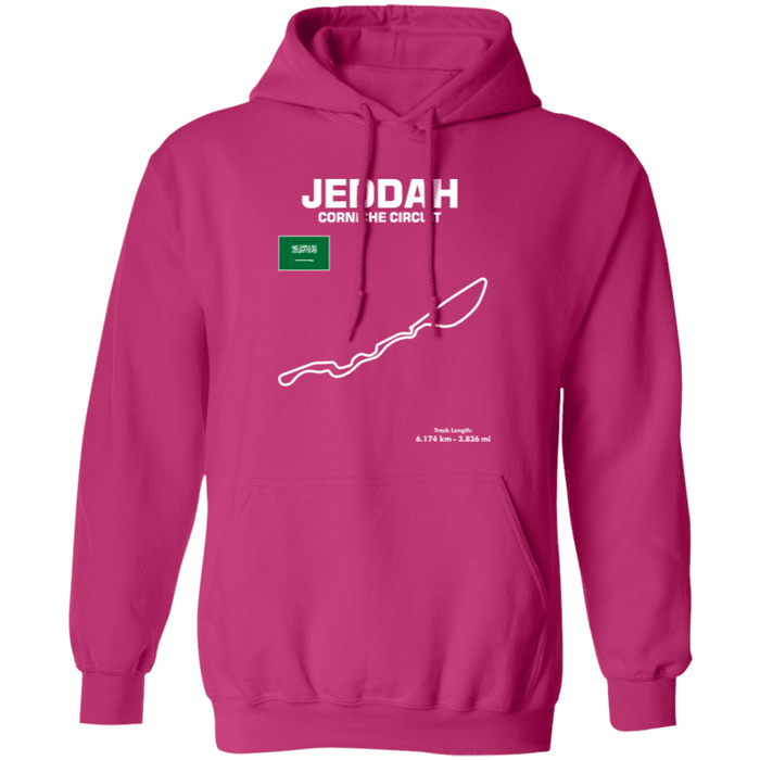 Track Outline Series Jeddah Corniche Circuit Saudi Arabia f1  Hoodie