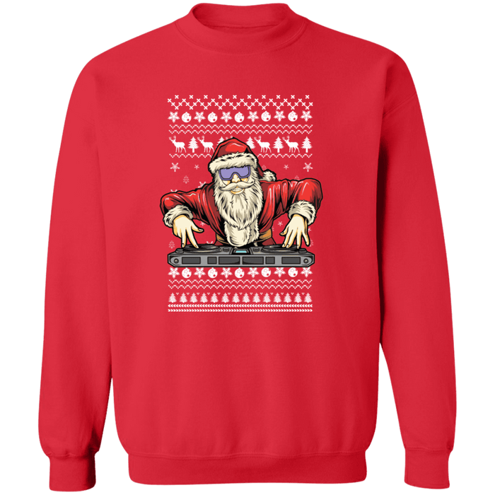 Santa DJ Disc Jockey Ugly Christmas Sweater Sweatshirt