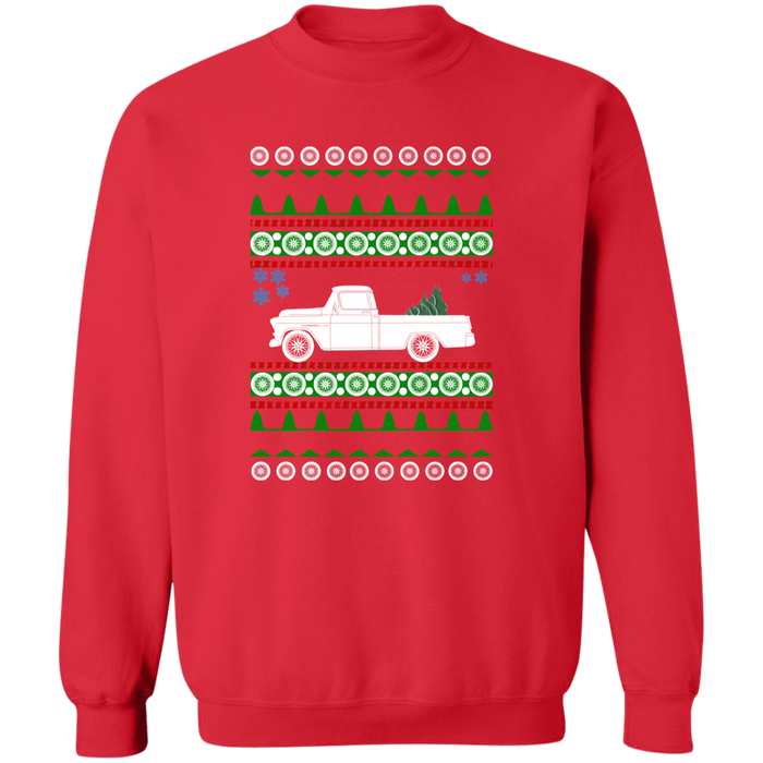 Chevy Truck Cameo 1955-1959 Ugly Christmas Sweater Sweatshirt