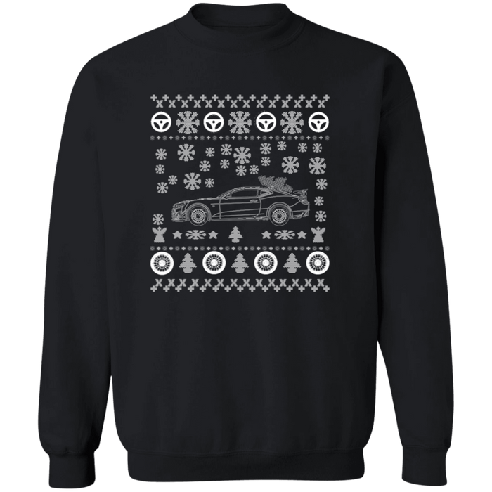 Sports car like a Camaro ZL1 1LE ugly christmas sweater sweatshirt