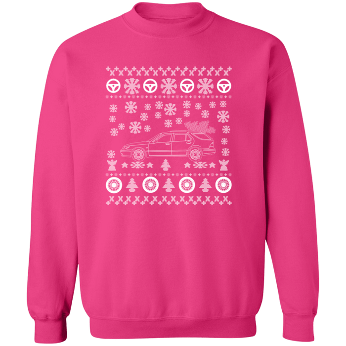 Saab 9-5 Wagon Ugly Christmas Sweater Sweatshirt V2