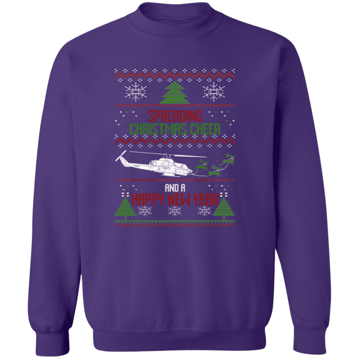 Bell AH-1W Super Cobra MIlitary Helicopter  Ugly Christmas Sweater Sweatshirt