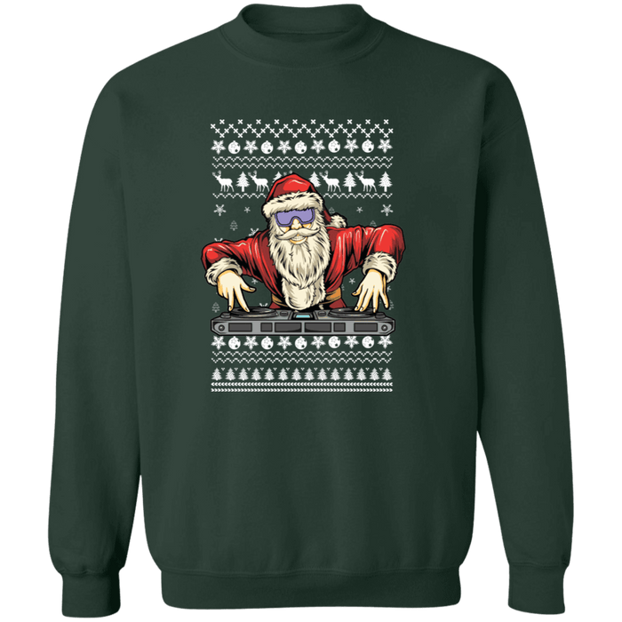 Santa DJ Disc Jockey Ugly Christmas Sweater Sweatshirt