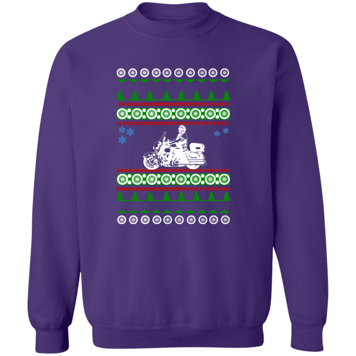 Police Motorcycle Cop Ugly Christmas Sweater Sweatshirt