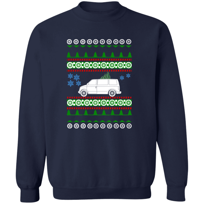 1985 Chevy Astro Van Ugly Christmas Sweater