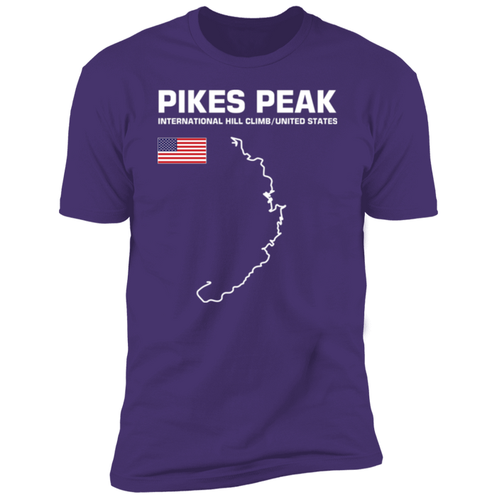 Track Outline Series Pikes Peak Hill Climb front and rear print