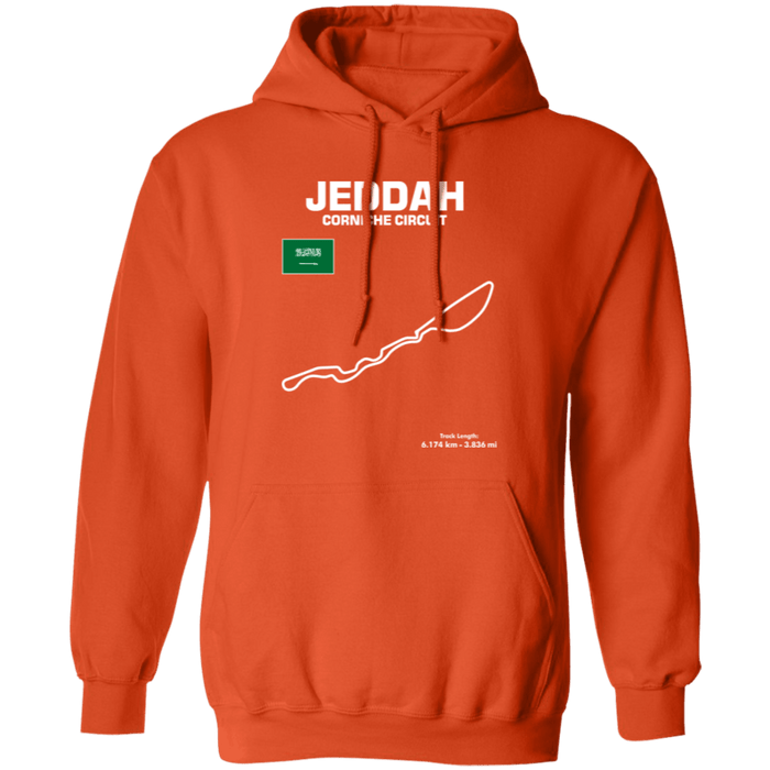 Track Outline Series Jeddah Corniche Circuit Saudi Arabia f1  Hoodie