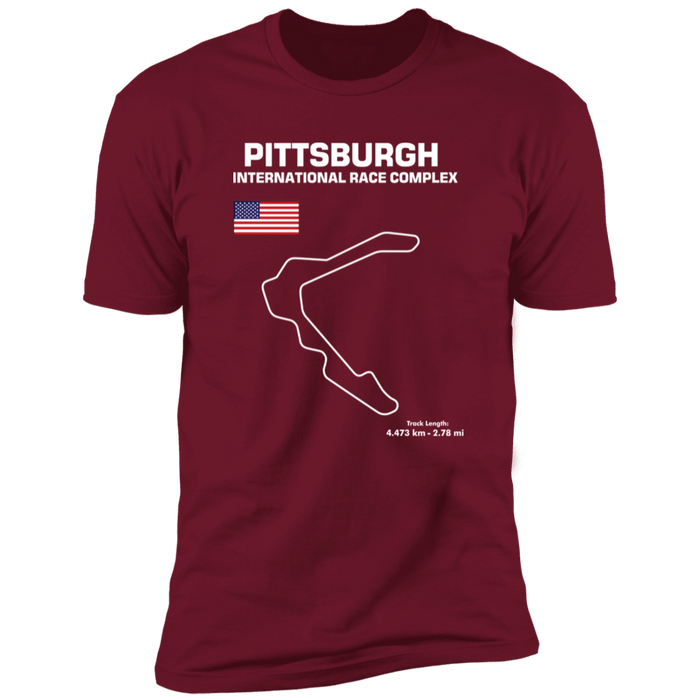 Pittsburgh International Race Complex Track Outline T-shirt