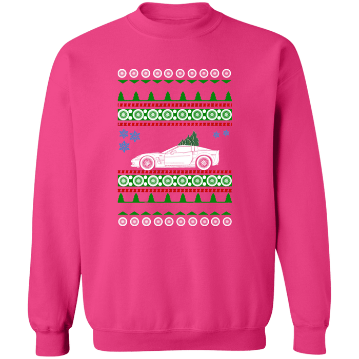 Corvette C6 Green Tree Ugly Christmas Sweater Sweatshirt