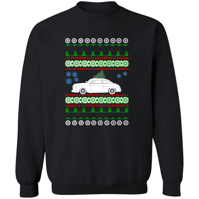 Mercury Coupe 1950 V2 Ugly Christmas Sweater Sweatshirt