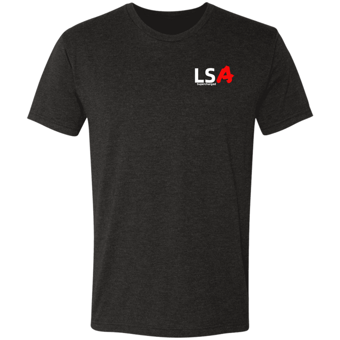 Supercharged LSA Engine Blueprint Series Tri-blend T-shirt Front Logo and Rear Print