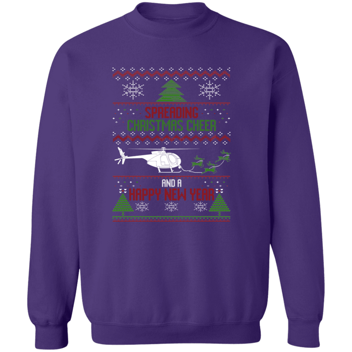 AH-6 Helicopter  Ugly Christmas Sweater Sweatshirt