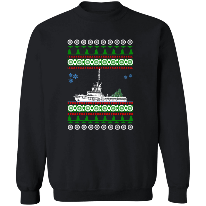 Tug Boat Ugly Christmas Sweater Sweatshirt