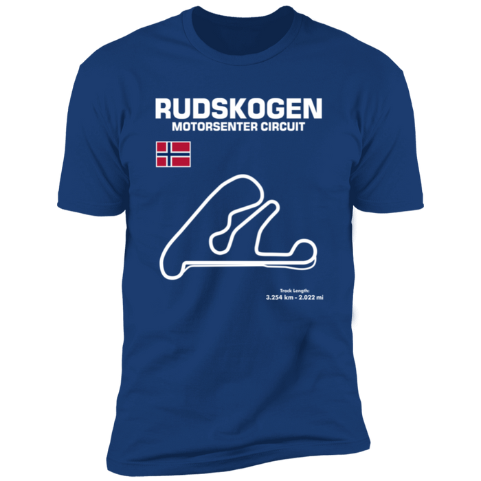 Track Outline Series Rudskogen Motorsenter Circuit T-shirt